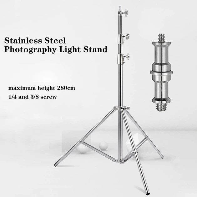 Стійка-штатив для фотообладнання з нержавіючої сталі 2,8 м, Photography light stand heavy Duty 2.8 m - Фото 4 Стійка-штатив для фотообладнання з нержавіючої сталі 2,8 м, Photography light stand heavy Duty 2.8 m - зображення 4