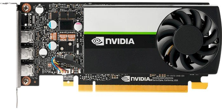 Відеокарта PNY PCI-Ex NVIDIA T400 4GB GDDR6 (64bit) (1425/10000) (3 x miniDisplayPort) (VCNT400-4GB-SB) - зображення 1
