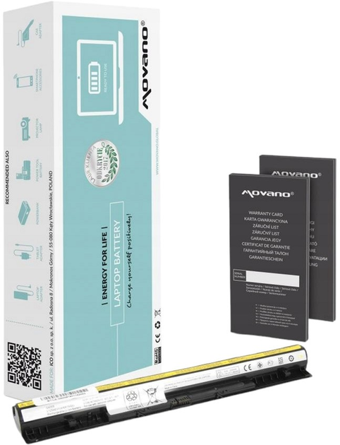 Акумулятор Movano Premium для ноутбуків Lenovo IdeaPad G500s/G510s/Z710 14.4V-14.8V 2200 mAh (5902687187867) - зображення 1