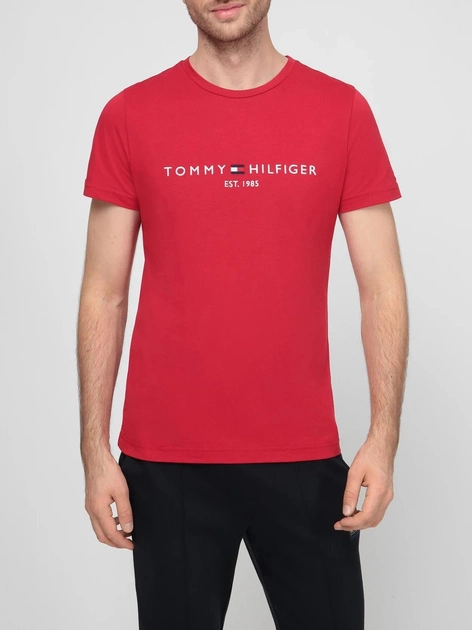 Koszulka męska Tommy Hilfiger MW0MW11797 S Czerwona (8720645717737) - obraz 1