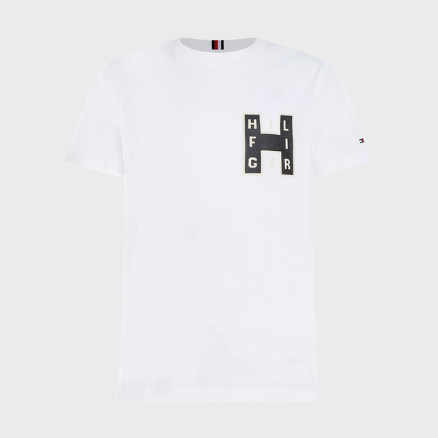 Футболка чоловіча Tommy Hilfiger MW0MW33893-YBR S Біла (8720645783466) - зображення 4