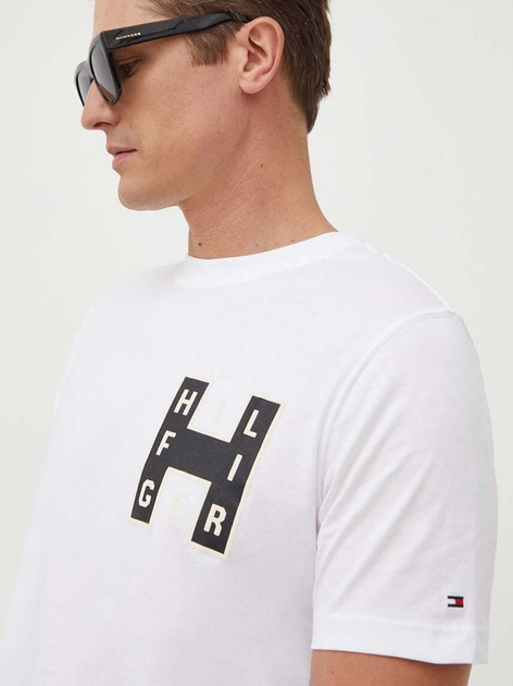 Футболка чоловіча Tommy Hilfiger MW0MW33893-YBR M Біла (8720645783602) - зображення 3