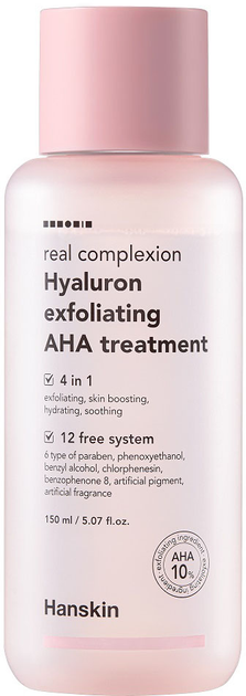 Тонік Hanskin Real Complexion Hyaluron Skin Aha Acid Exfoliating Treatment 150 мл (8809653232606) - зображення 1