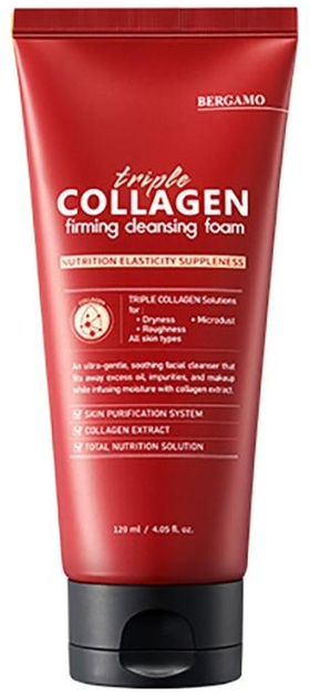 Очищувальна пінка для обличчя Bergamo Triple Collagen Firming Cleansing Foam 120 ml (8809414192804) - зображення 1