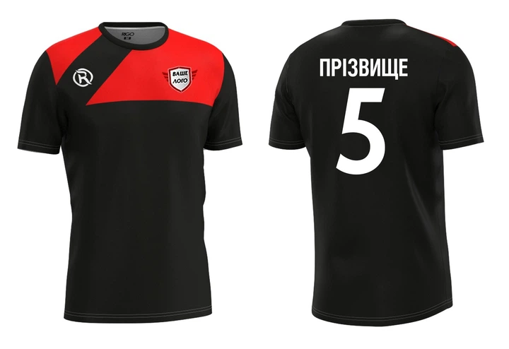 Футболка волейбольна чоловіча RIGO CANZAS Black-Red XL - зображення 2