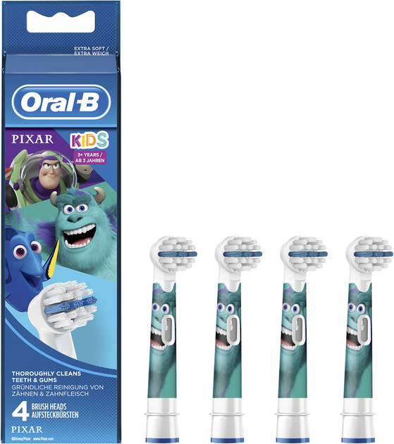 Насадки для зубной щётки Oral-B Children\'s Toothbrush Refill Pixar-Kids 4 шт (4210201308942) - изображение 1