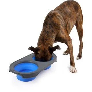 Dexas Collapsible Pet Feeder™ Инновационная миска для кормления СРЕДНЯЯ, красный - изображение 2