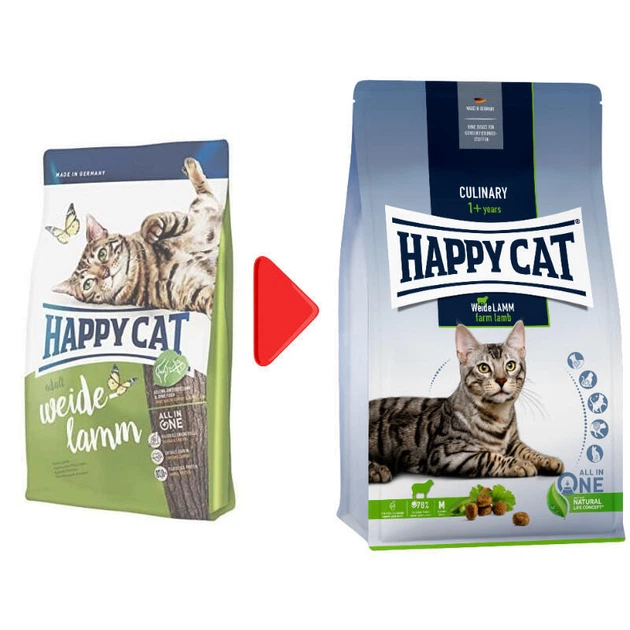 Happy Cat Culinary Adult Weide-Lamm - Сухой корм с ягненком для взрослых котов, 4 кг - изображение 2