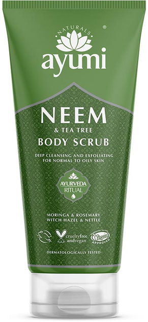 Peeling do ciała Ayumi Neem Body Scrub Tea Tree oczyszczający 200 ml (5025042030520) - obraz 1