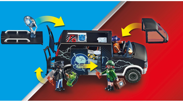 Zestaw figurek do zabawy Playmobil City Action Policyjny helikopter Pościg za uciekającym samochodem (4008789705754) - obraz 6