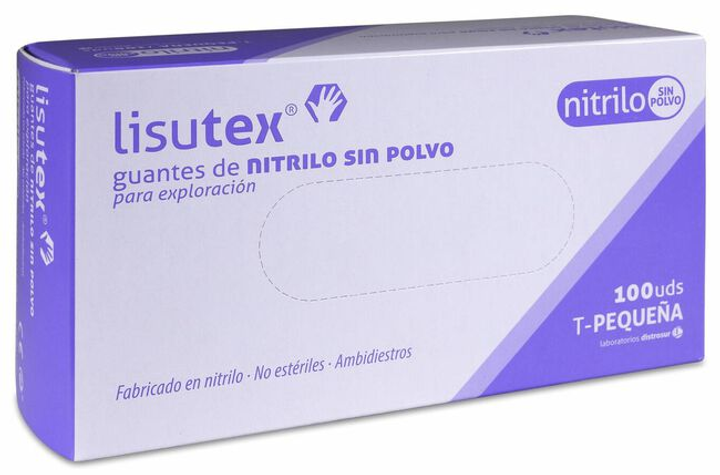 Rękawiczki medyczne Guantex Lisutex Nitrilo S-P T-G S 100 stz (8470001660602) - obraz 1
