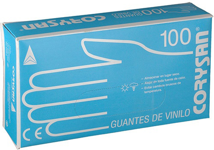 Медичні рукавички Corysan Guantes De Vinilo Talla Pequena 100 шт (8428166315172) - зображення 1