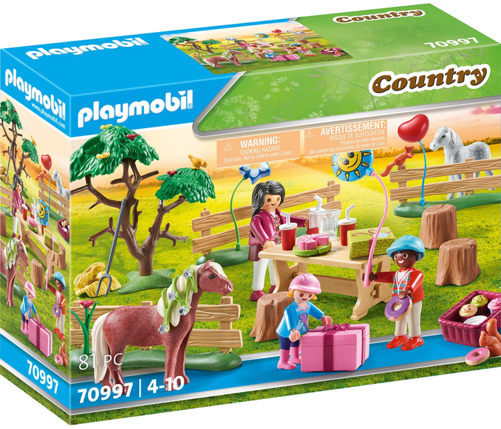 Zestaw figurek do zabawy Playmobil Country Urodziny w stadninie kucyków (4008789709974) - obraz 1