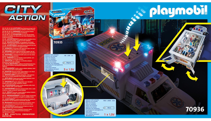 Zestaw figurek do zabawy Playmobil City Action Ambulans pogotowia ratunkowego US (4008789709363) - obraz 8