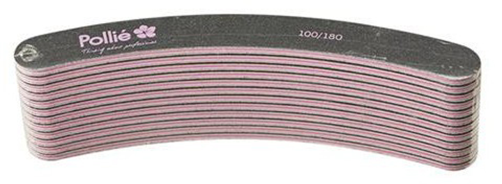 Набір пилок для нігтів EuroStil Unas Lima Acolchada Curva 175 мм Negra Pack 12 шт (8423029064204) - зображення 2