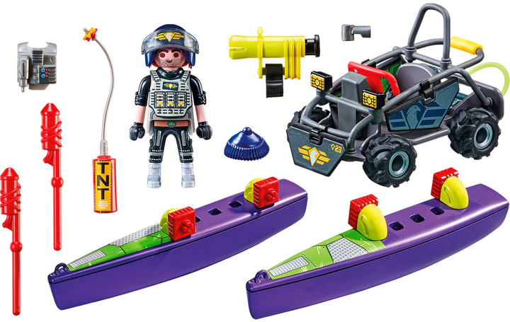 Zestaw do zabawy z figurką Playmobil City Action Quad terenowy jednostki specjalnej (4008789711472) - obraz 2