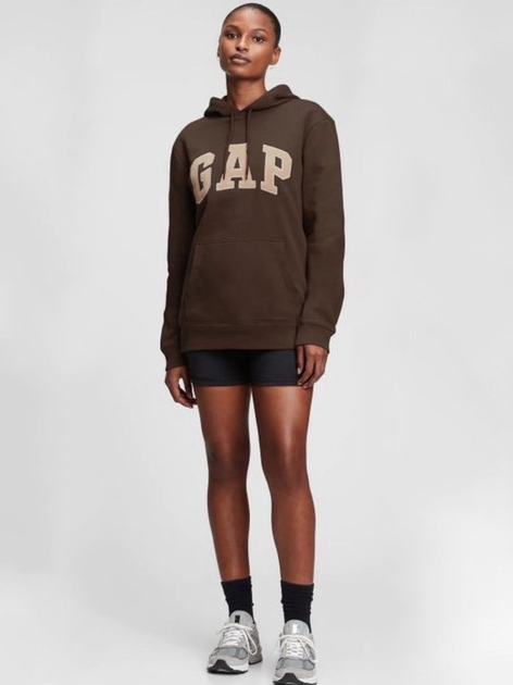 Bluza damska z kapturem oversize GAP 738102-25 M Brązowa (1200119957922) - obraz 1