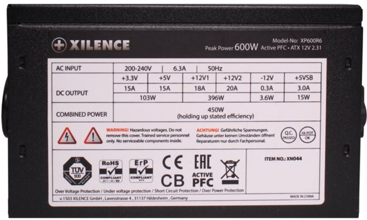 Zasilacz Xilence Performance C XP600R6 600 W (4044953500237) - obraz 6