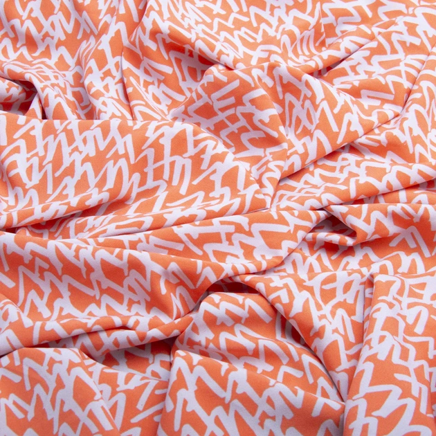 Ткань плательная Super Soft Влада оранж (04-19533*011) TM IDEIA - изображение 2