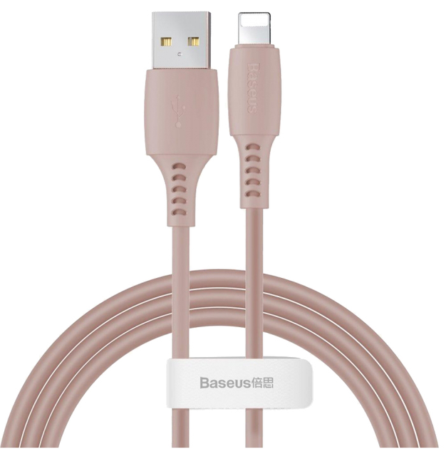 Кабель Baseus Colourful Cable USB for iP 2.4 A 1.2 m Pink (CALDC-04) - зображення 1