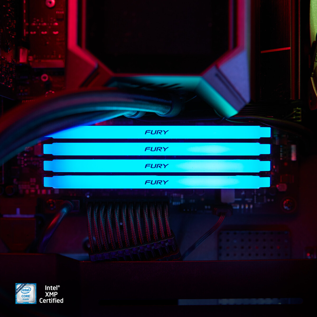 Оперативна пам'ять Kingston Fury DDR4-3200 131072MB PC4-25600 (Kit of 4x32768) Beast RGB 2Rx8 Black (KF432C16BB2AK4/128) - зображення 9