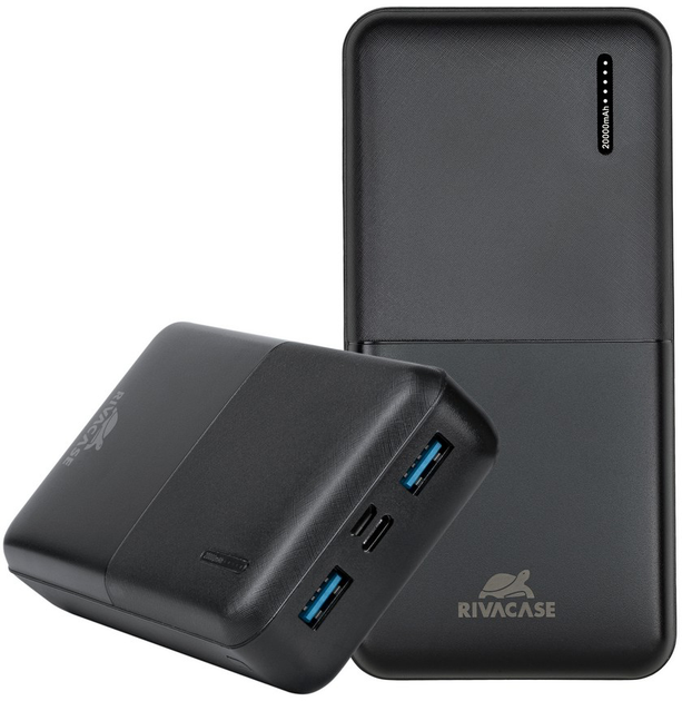 Powerbank Rivacase Rivapower VA2572 20000 mAh QC/PD 20 W Black - obraz 9
