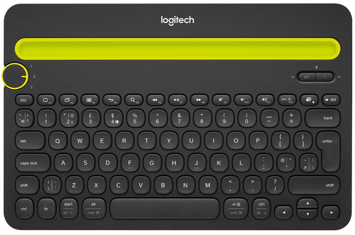 Клавіатура Bluetooth Logitech Multi-Device клавіатура K480 Black (920-006368) - зображення 1