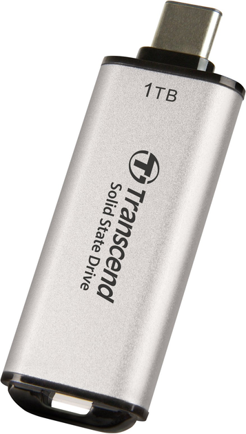 Dysk SSD Transcend ESD300 1TB USB 3.1 Gen 2 Type-C Silver (TS1TESD300S) Zewnętrzny - obraz 4