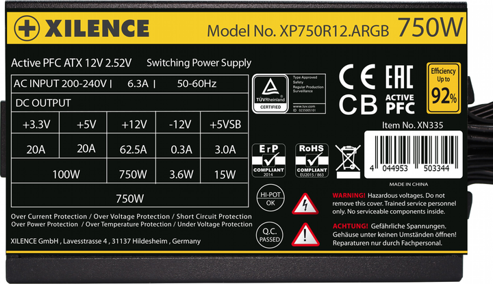 Блок живлення Xilence Gaming Gold Series 750W (XP750R12.ARGB) - зображення 7