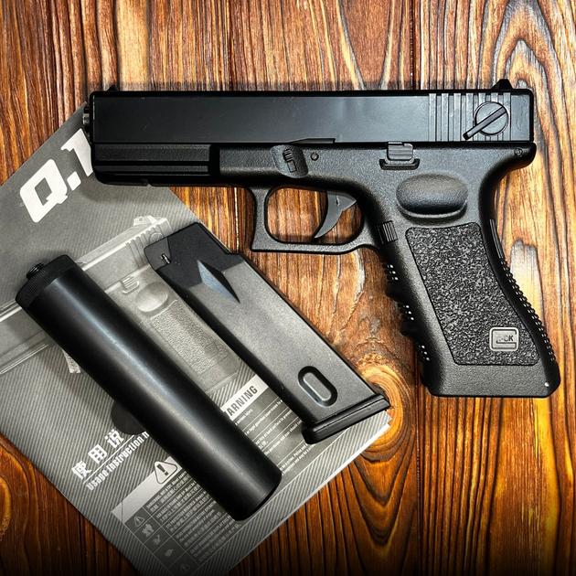 Страйкбольный пистолет Glock 17, пистолет на пульках, 6мм, AirSoft - изображение 1