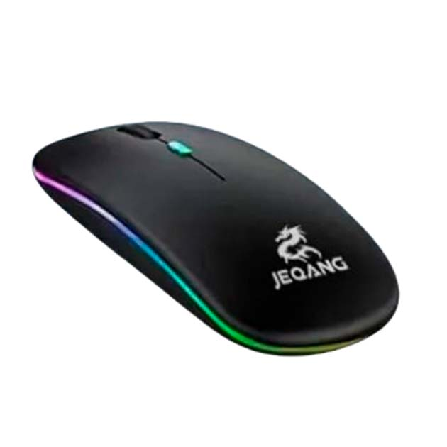 Миша Wireless Jeqang JW-AP01 2.4G LED бездротова комп'ютерна для пк та ноутбуків з підсвічуванням Bluetooth Wireless & Rechargeable Чорний - изображение 1