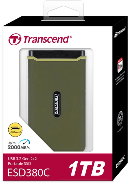 SSD диск Transcend ESD380C 1TB USB 3.1 Type-C 3D NAND TLC Military