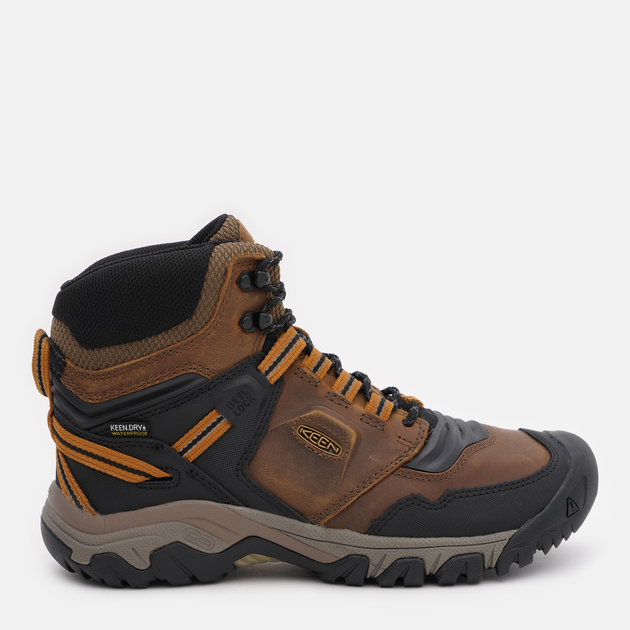 Акція на Чоловічі черевики для трекінгу з мембраною Keen Ridge Flex Mid Wp M 1025666 44.5 (11US) 28.4 см Коричневий/Чорний від Rozetka