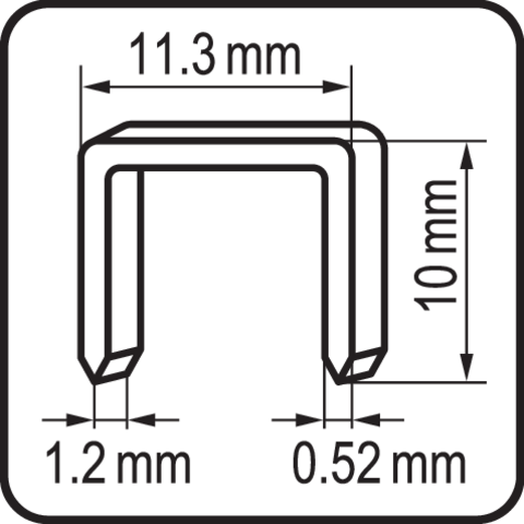 Скобы к степлеру YATO YT-70020, YT-70021, h=10 мм, b=11.3 мм, t= 1.2 мм, 1000 шт. YATO (YT-70272) - изображение 3