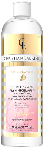 Міцелярна вода Christian Laurent Royal Flowers ексклюзивна з рожевою водою та королівською півонією 500 мл (5903416025818) - зображення 1
