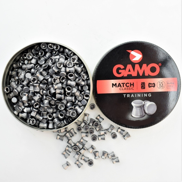 Пули GAMO Match 500 шт. кал.4.5, 0.49 гр - изображение 1