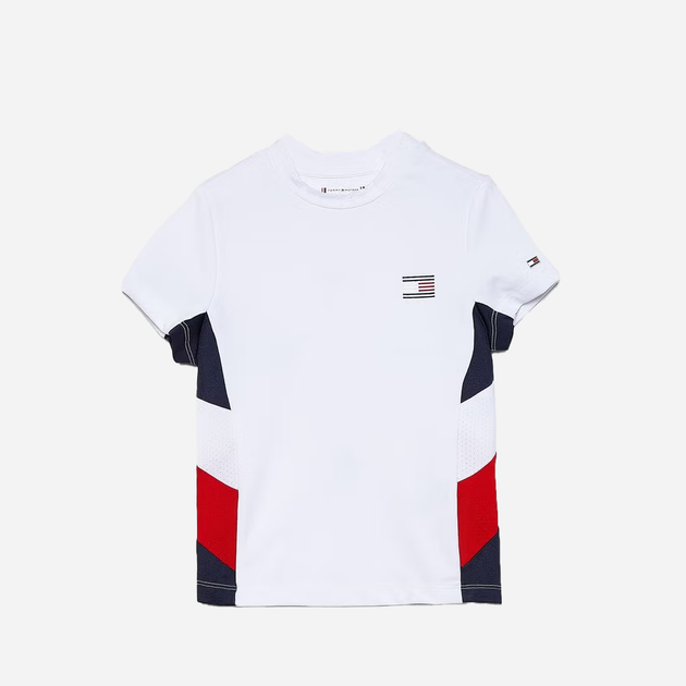 Koszulka dziecięca dla chłopca Tommy Hilfiger KB0KB06239-YBR 104 cm Biała (8720112734939) - obraz 1