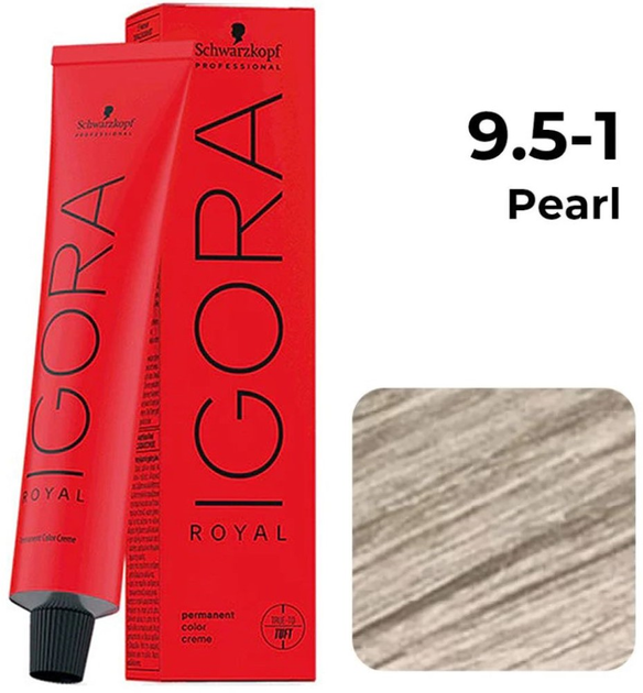 Farba do włosów Schwarzkopf Professional Igora Royal Highlifts 9.5-1 Pearl 60 ml (4045787955217) - obraz 1