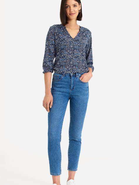 Блузка жіноча Greenpoint TOP704W22MDW01 44 Синя (5903245344241) - зображення 3