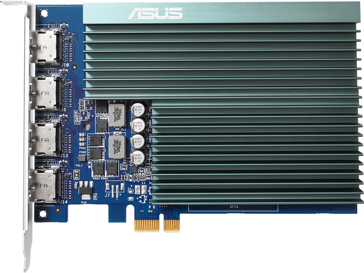 Відеокарта ASUS PCI-Ex GeForce GT730 2GB GDDR5 (64bit) (902/5010) (4 x HDMI) (90YV0H20-M0NA00) - зображення 1
