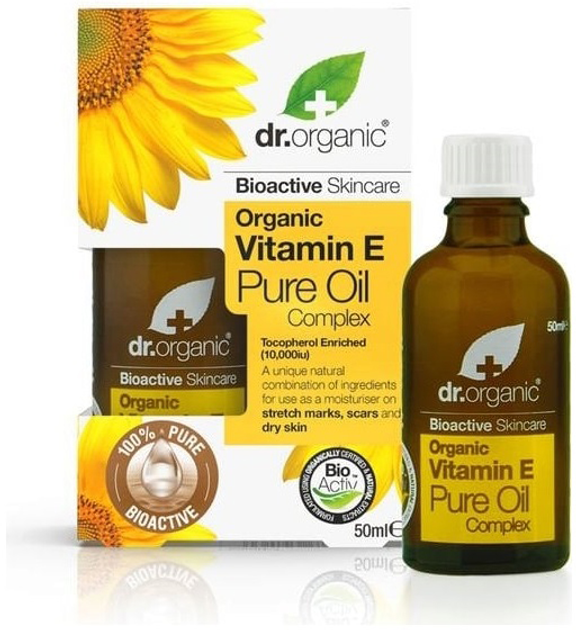 Олія Dr.Оrranic Vitamin E Pure Oil заспокійливий і відновлювальний для нормальної та сухої шкіри 50 мл (5060176671898) - зображення 1