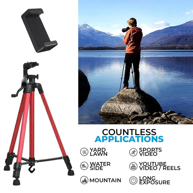Штатив для телефона TriPod ART-3366/5775 0.50-1.40 м 3 секции с пультом Чехол - изображение 3