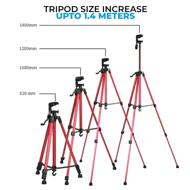 Штатив для телефона TriPod ART-3366/5775 0.50-1.40 м 3 секции с пультом Чехол - изображение 6