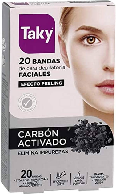 Woskowe paski Taky Carbon Activado Facial Wax Strips 20 szt (8411014101782) - obraz 1