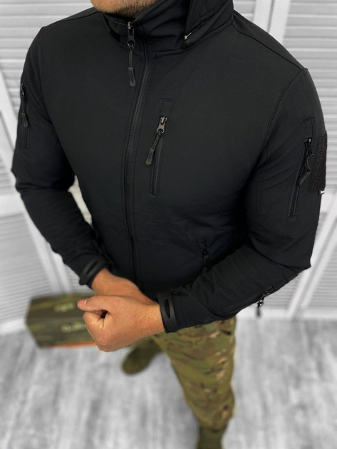 Тактическая куртка софтшел single sword Черный XL - изображение 1