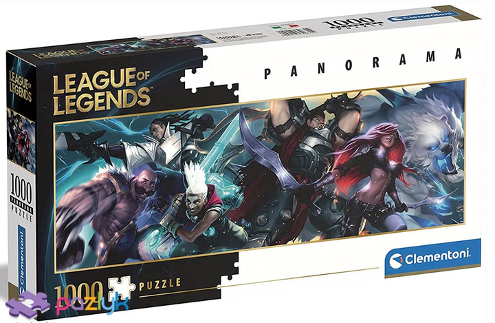 Пазл Clementoni Panorama League of Legends 98 x 33 см 1000 деталей (8005125396702) - зображення 1