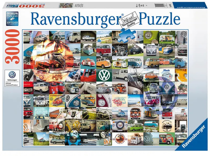 Puzzle Ravensburger 99 VW Campervan Moments 121 x 80 cm 3000 elementów (4005556160181) - obraz 1
