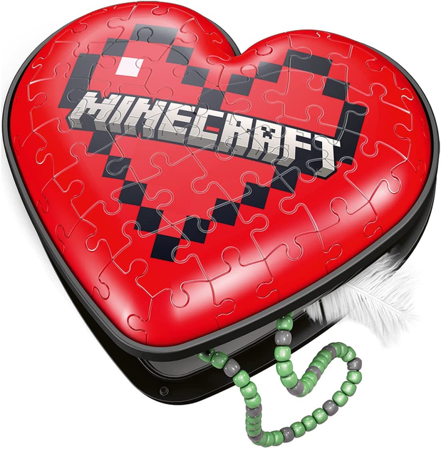 Puzzle 3D Ravensburger Minecraft Heart 11.2 x 10.3 x 4.8 cm 54 elementów (4005556112852) - obraz 2