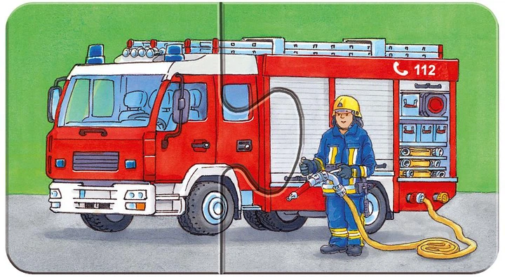 Набір пазлів Ravensburger Emergency Vehicles 18 x 10 см 9 x 2 деталей (4005556073320) - зображення 3