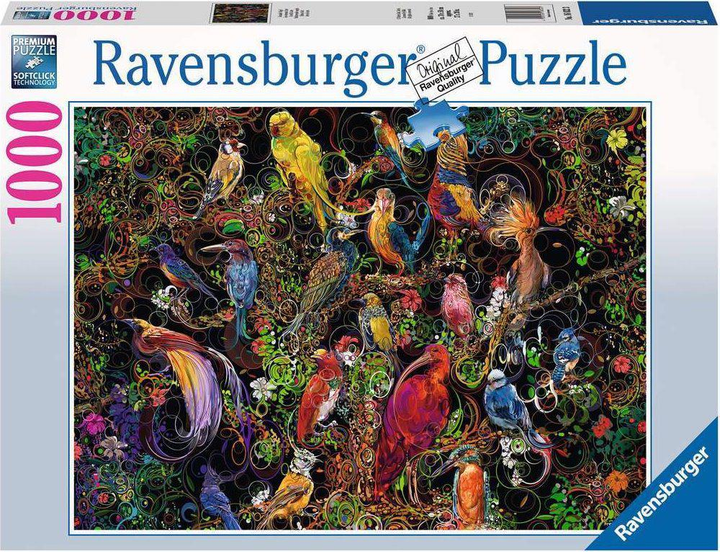 Puzzle Ravensburger Birds of Art 70 x 50 cm 1000 elementow (4005556168323) - obraz 1